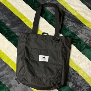 adidas Black Messenger Tote with Front Patch